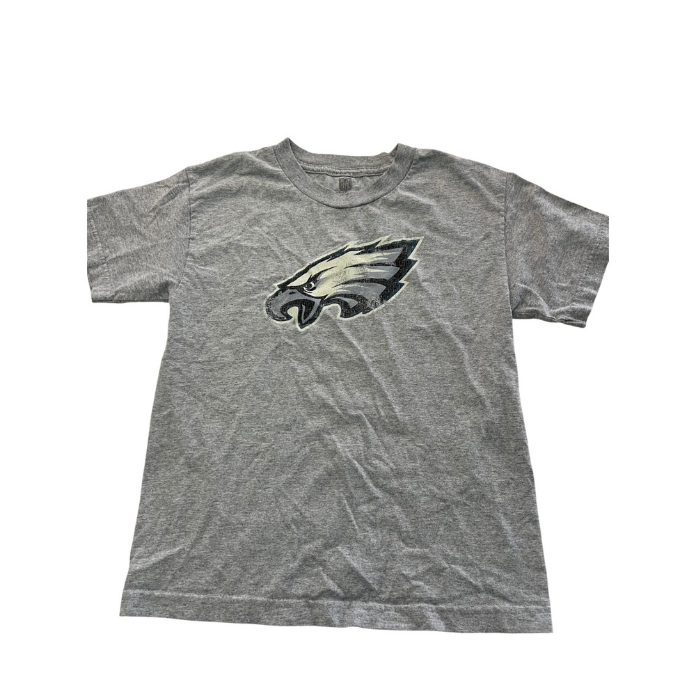 Philadelphia Eagles NFL‎ Graphic T Shirt Youth Size M 10-12 Gray Short Sleeve